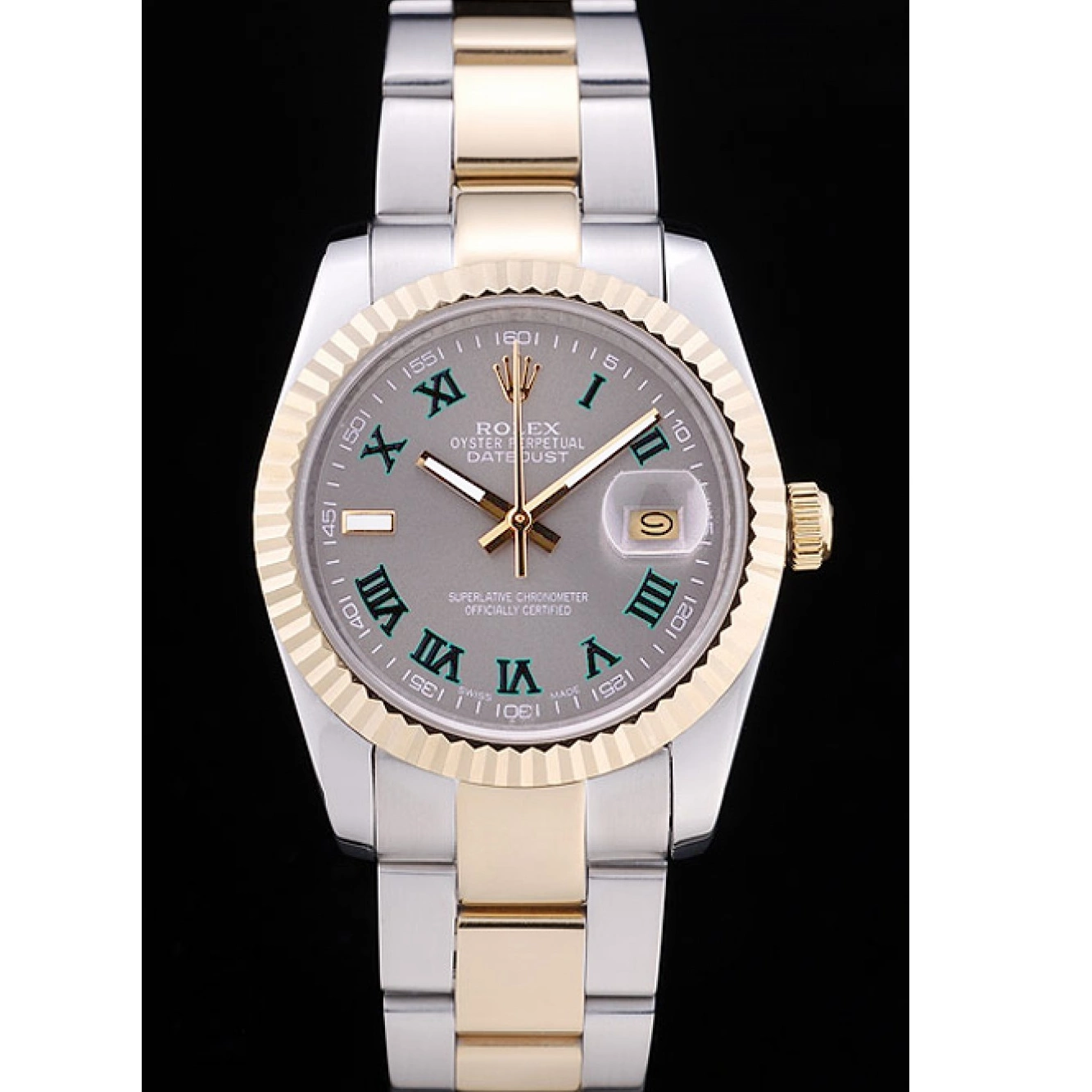 MiroTime 0825 Rolex Datejust Grey Dial Ribbed Bezel 7460